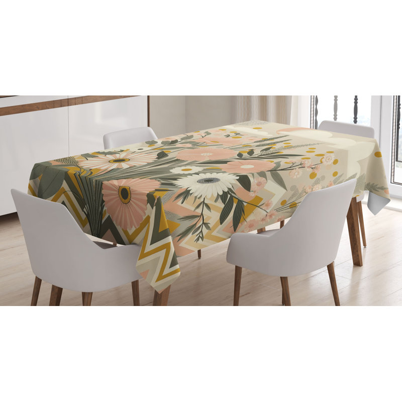 Dror Rectangle No Pattern Microfiber Tablecloth, 90" Rectangle