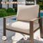 Canapé d'extérieur en aluminium pour 3 personnes avec table basse-1077236250
