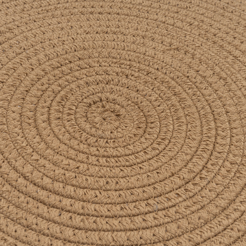 Round Lippa Solid Colour Area Rug, Round  130cm