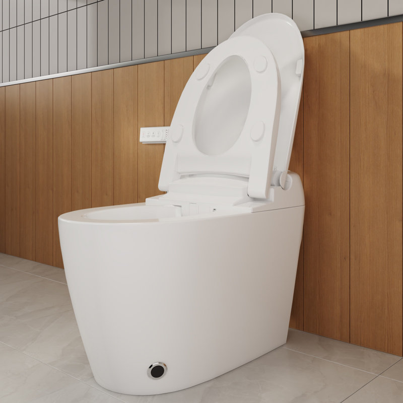 T1105-WH Smart Toilet, Elongated Seat Toilet with Cleaning Mode & Warm Air Dryer