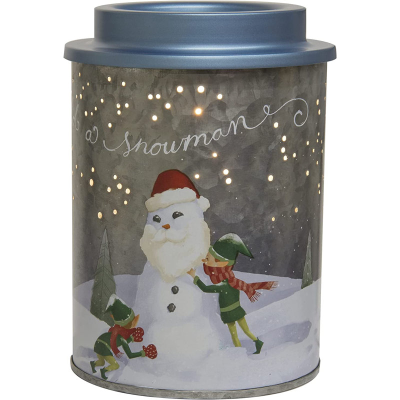 Winter Wonderland Metal Wax Melt Warmer with 25W Bulb