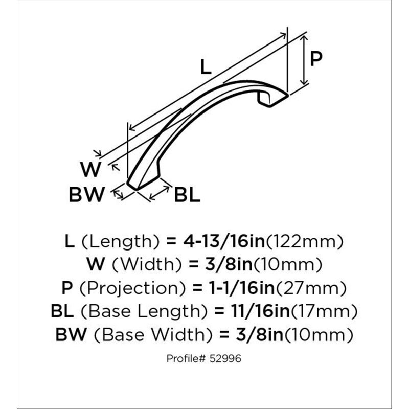 Satin Nickel 3-3/4 Inch Center to Center Bar Pull