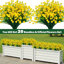 20 paquets de fleurs artificielles pour l'extérieur, fausses plantes, décor d'automne d'été, plantes artificielles résistantes aux rayons UV, fausses fleurs d'automne, faux plastique, verdure, arbuste, décor de cimetière-500083426