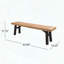 Ensemble de 2 bancs d'extérieur avec plateau en bois d'acacia à lattes