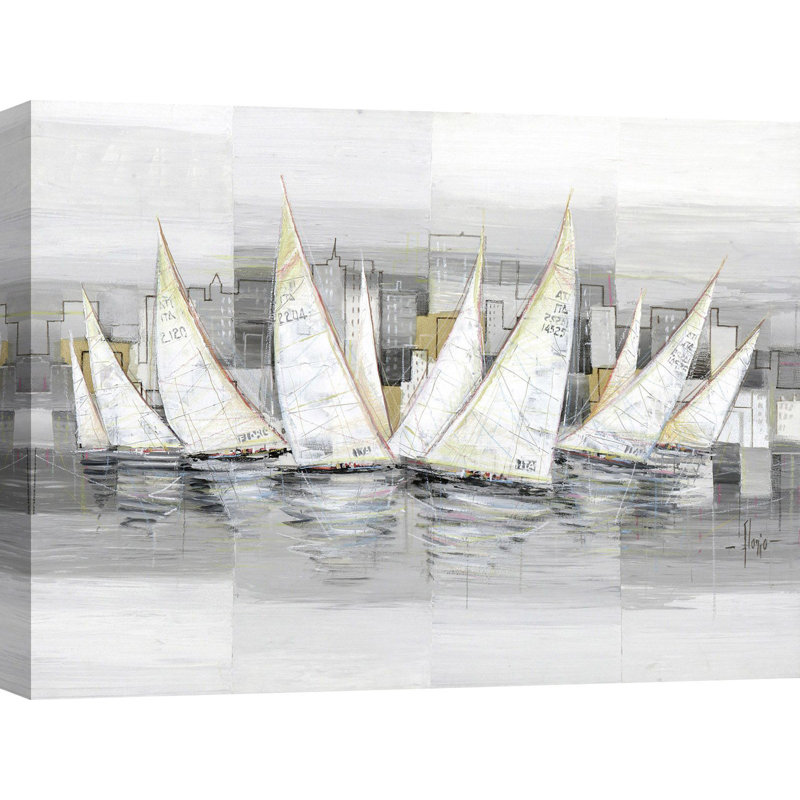 Regatta 1 Piece Wrapped Canvas Painting, 50cm H x 70cm W x 4cm D