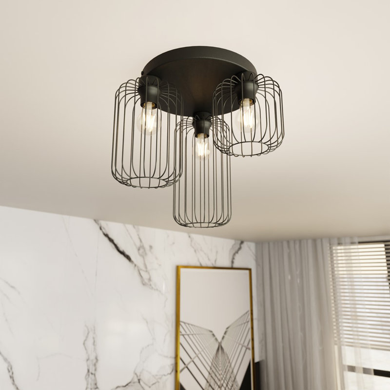 Aideth Flush Mount, Matte Black