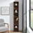 8-Tier Media Tower Rack, CD DVD Slim Storage Cabinet With Adjustable Shelves, Tall Narrow Bookcase Display Bookshelf For Home Office,Multi-Functional Double-Decker Bookcase-1923379047