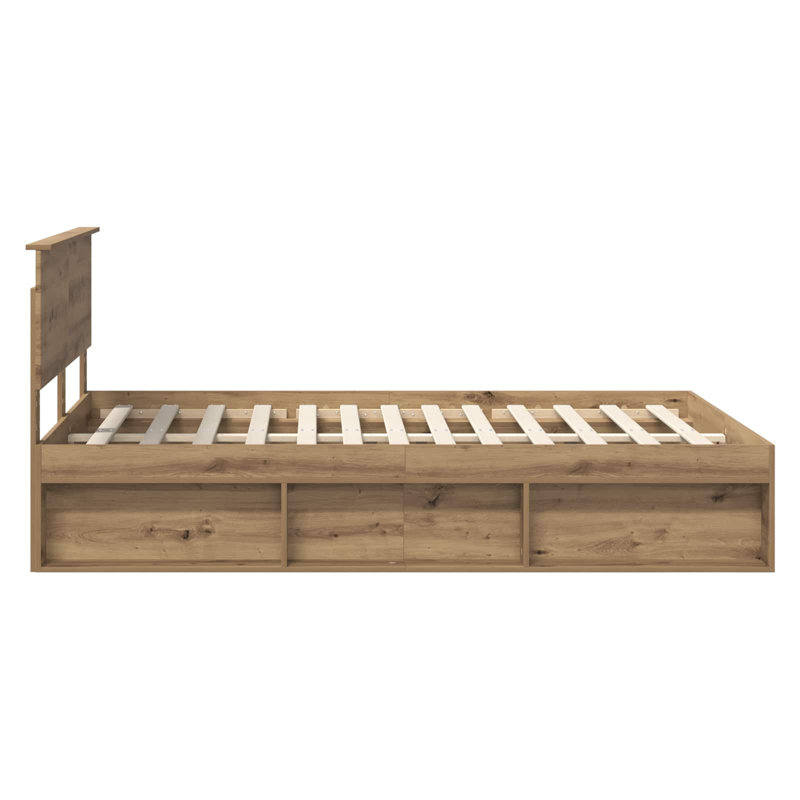 Bed Frame, Kingsize (5'), Artisian Oak