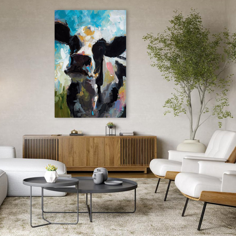 Marguerite - animaux, bovins, art, H 48 po x l 32 po