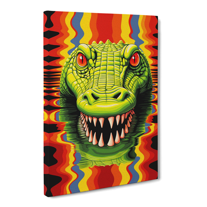 Alligator Op No.2 - Wrapped Canvas, 60cm H x 40cm W x 3cm D
