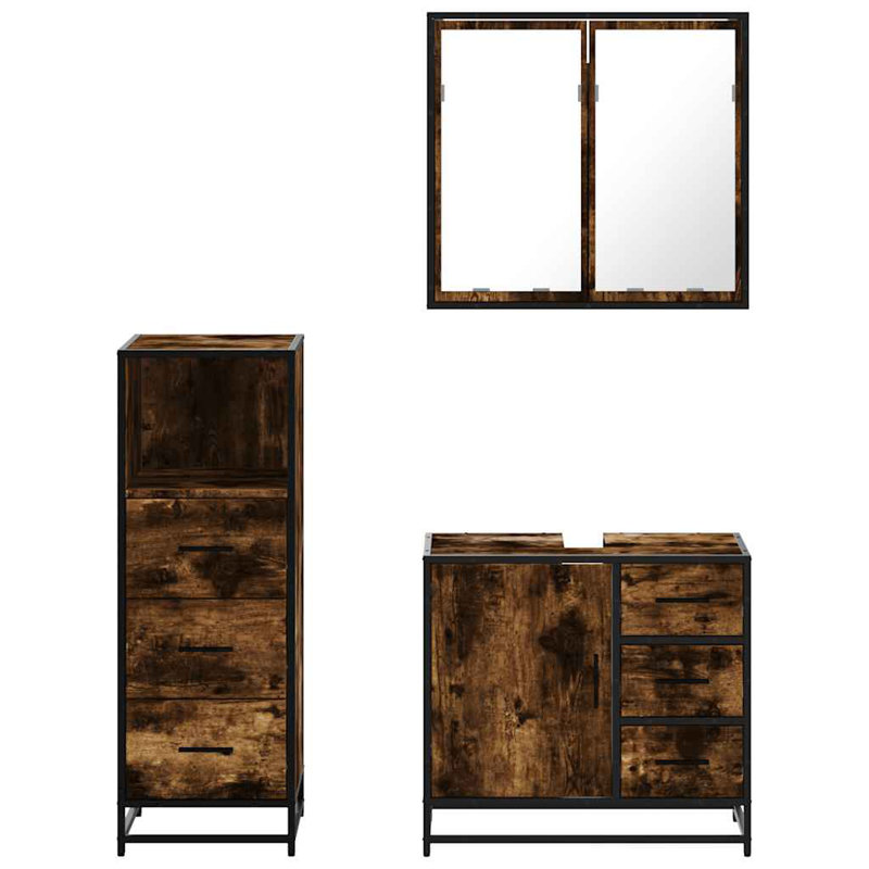 Bathroom Furniture Suite, Smoked Oak