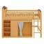 Lit mezzanine avec armoire de rangement et garde-robe-147809313