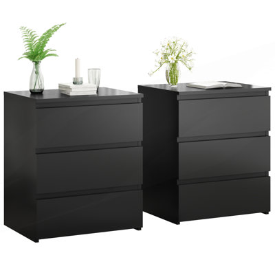(Set Of 2) 3 Drawer Dresser, Small Dresser For Closet