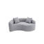 Double profondeur 042, chenille grise, utilisation dans la chambre à coucher, 2 sièges, 400 lb de poids, forme inspirée du tai-chi, conception ergonomique, sans assemblage compliqué 042, mélange décontracté et chinois, limite, soutien,-1737420866