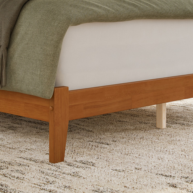 Lit plateforme en bois massif Orlando, Très grand, Light Toffee