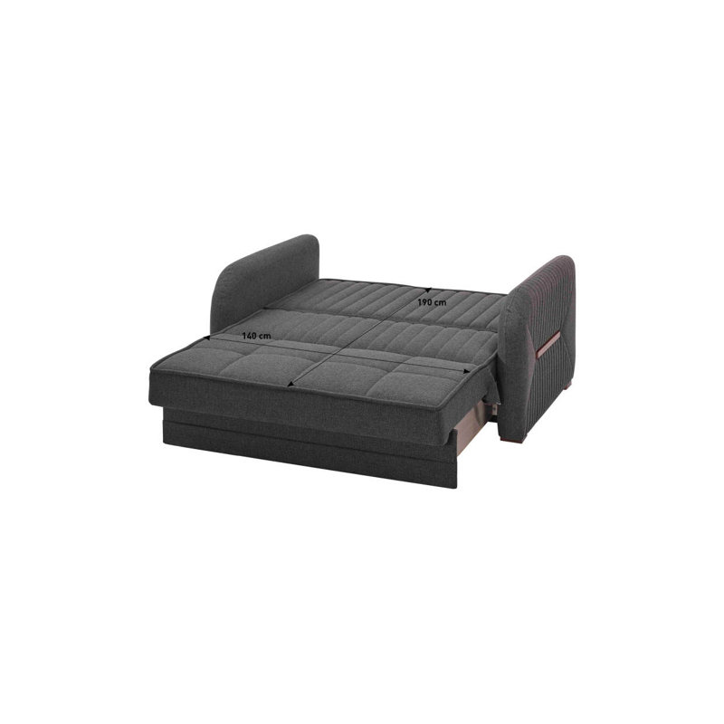 Causeuse convertible avec rangement Primenest Flyte Collection, tissu gris?