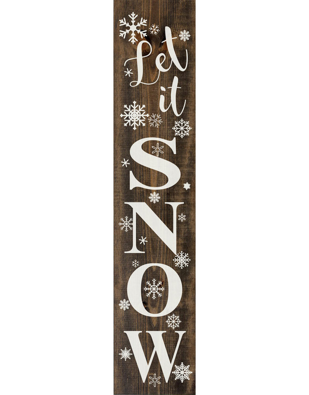 The Holiday Aisle® Let It Snow (Large Vertical Farmhouse Sign) & Reviews | Wayfair