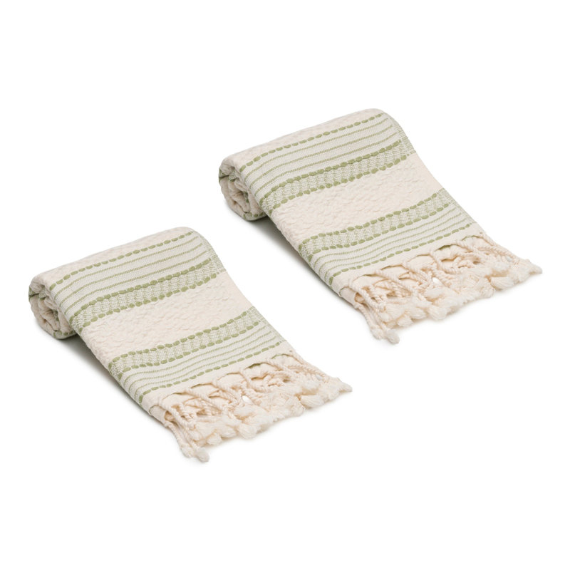 Ensemble de serviettes essuie-tout en coton Sylvie, Sage Green