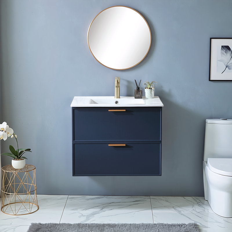 Ensemble de meuble-lavabo mural 30 po Blue Morden