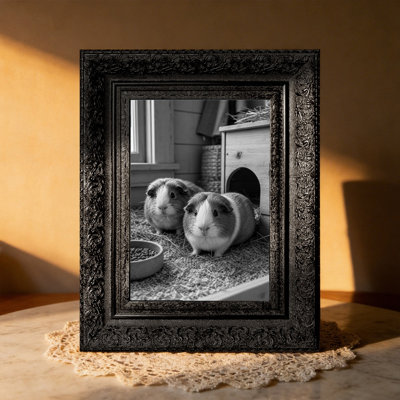 Black 1PC Elegant Picture Frame for 5" x 7" Photos and Home Decor