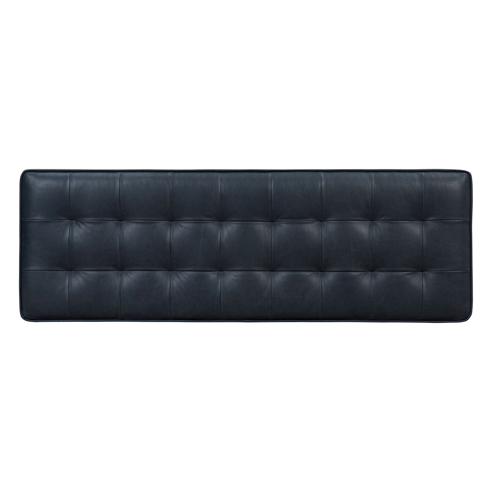 Luca 55" Genuine Leather Entryway Bench, Deepsky Blue