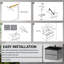 Petit meuble-lavabo 30 po avec lavabo, armoire de rangement murale flottante, lavabo simple noir sable quartz, 2 tiroirs à fermeture en douceur, aucun assemblage requis-684106472