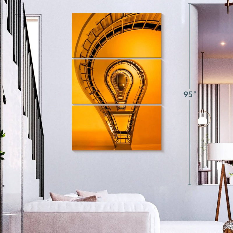 Lilie Light Bulb Stairway, 74" H x 48" W