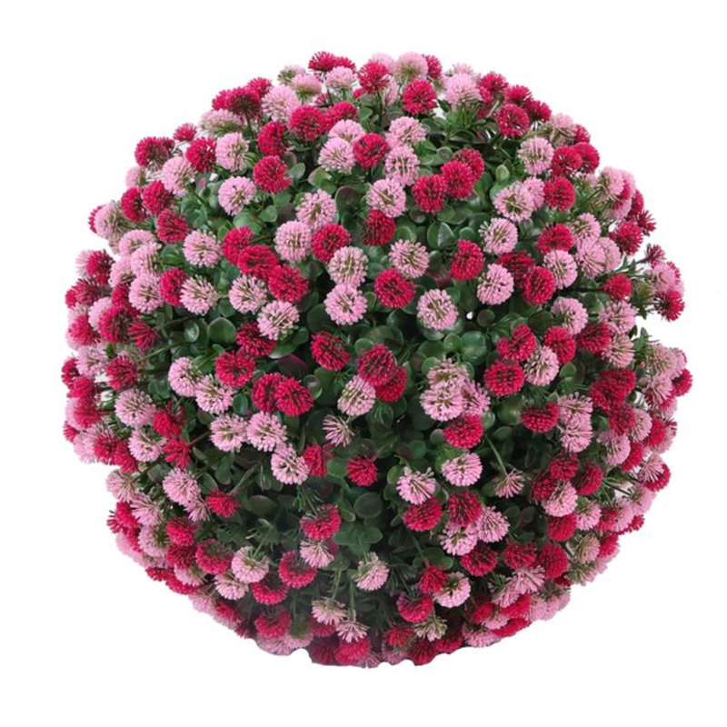 Boule topiaire en forme d'eucalyptus artificiel avec protection UV, H 18,50 po x l 18,50 po x P 18,50 po 
