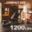Machine à double usage à double usage pour les jambes, équipement de gymnastique à domicile robuste avec charge de 1200 lb et 4 limiteurs de sécurité