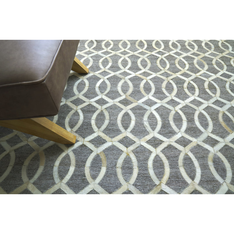 Berlin Cowhide Geometric Area Rug, Rectangle 12' x 15'
