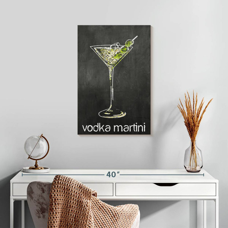 Yarlin Vodka Martini Chalk, 24" H x 16" W