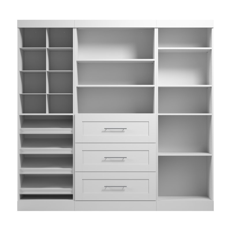 Système d'organisation pour garde-robe Arlex de l 86 po, Blanc