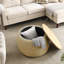 Repose-pieds rond avec rangement, fonction 2 en 1, table de bout et repose-pieds-355264716