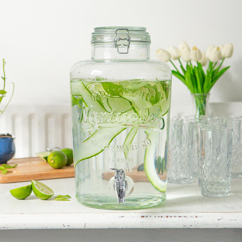 Rink Drink Glass Drinks Dispenser with Tap, 8.7L