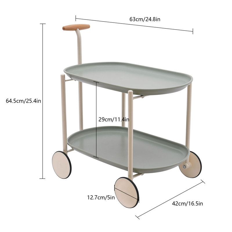 Chariot de rangement, Vert