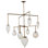 Lustre suspendu en verre opalescent rétro avec lumière sphérique deshazier