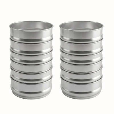 96 moules à pâte ronds 96 oz (paquet de 12), moules à l'épreuve de l'aluminium 9 po x 3 po, plateau de pâte à pizza empilable, plats de cuisson gigognes pour préparation de cuisine, fournitures de restaurant, NSF	 	 	 	 	 	 	