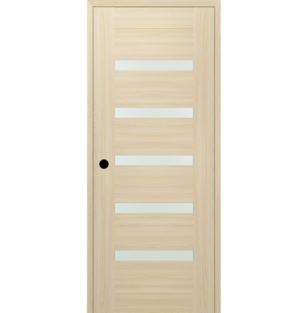 Avon 07-04 Vetro DIY-FRIENDLY  Manufactured Wood And Frosted Glass Paneled Prefinished Interior Door Belldinni 