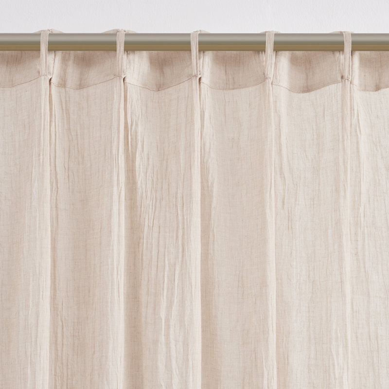 Paire de rideaux en mélange de coton, 40" W x 96" L, Light Beige
