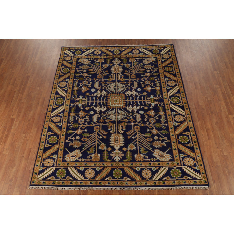 Tapis bleu All-Over Oushak 8 x 10