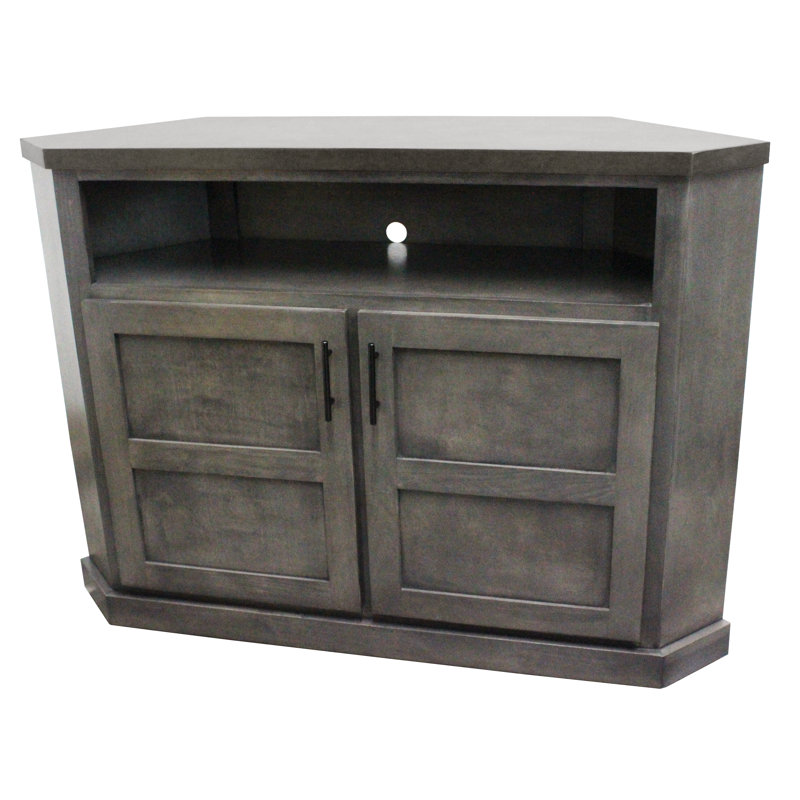 Meuble télé de coin Poplar Gala, H 40,5 po x L 57 po x l 17 po, Rouge européen