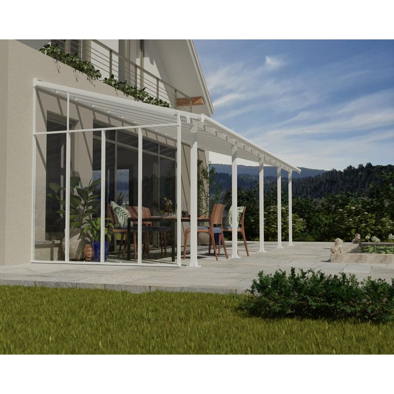 White Aluminum and Acrylic Patio Cover Sidewall Kit