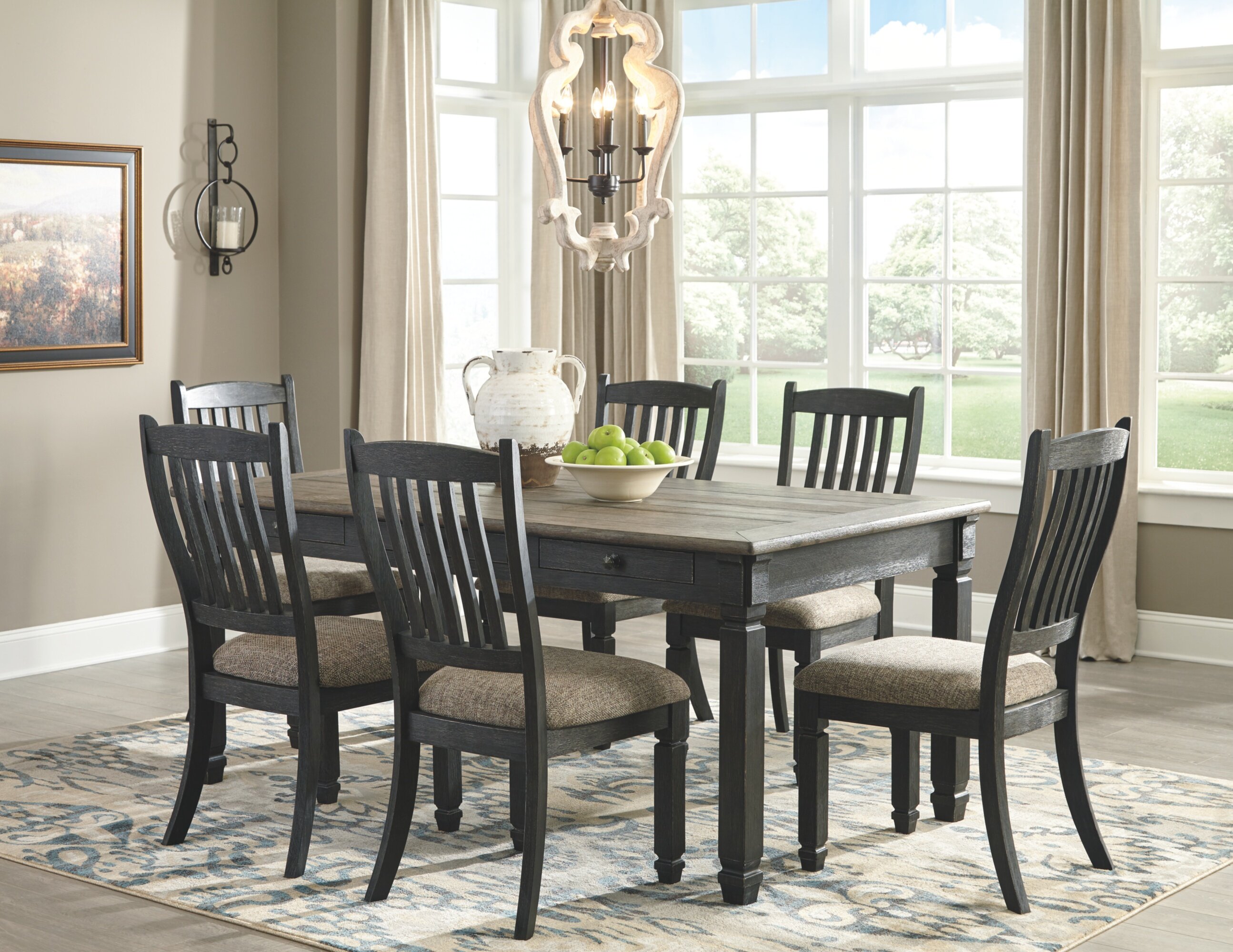 W. Trends 7 Piece Modern Farmhouse Dining Set