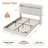 Floating Bed Frame, With LED Lights & Charging Station-376015350-376015351