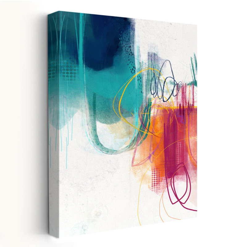 Turquoise n ° 1 - Art abstrait, H 36 po x l 24 po