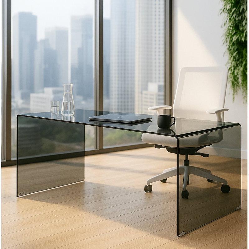 Paleczny Writing Desk, Dark Gray, 29" H x 50" W x 27.5" D