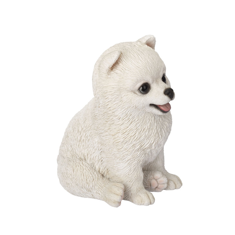 Pomeranian | Handpainted Decorative Puppy Statue for Home & Garden Decor | Premium Polyresin Dog Statue | Gift for Dog Lovers | Weather-Resistant Indoor/Outdoor Decor