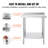 Stainless Steel Work Table with Back Baffle, Adjustable Shelf-731770404