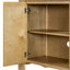 Buffet rétro en bois avec 4 portes, tablettes réglables et rangement spacieux pour la salle à manger, la cuisine et le salon
