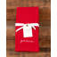 Serviette Damali, broderie rouge des fêtes Monaco